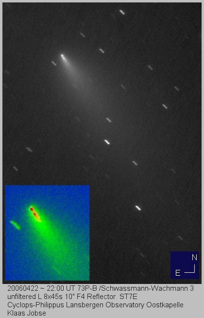 Komeet 73P door Klaas Jobse